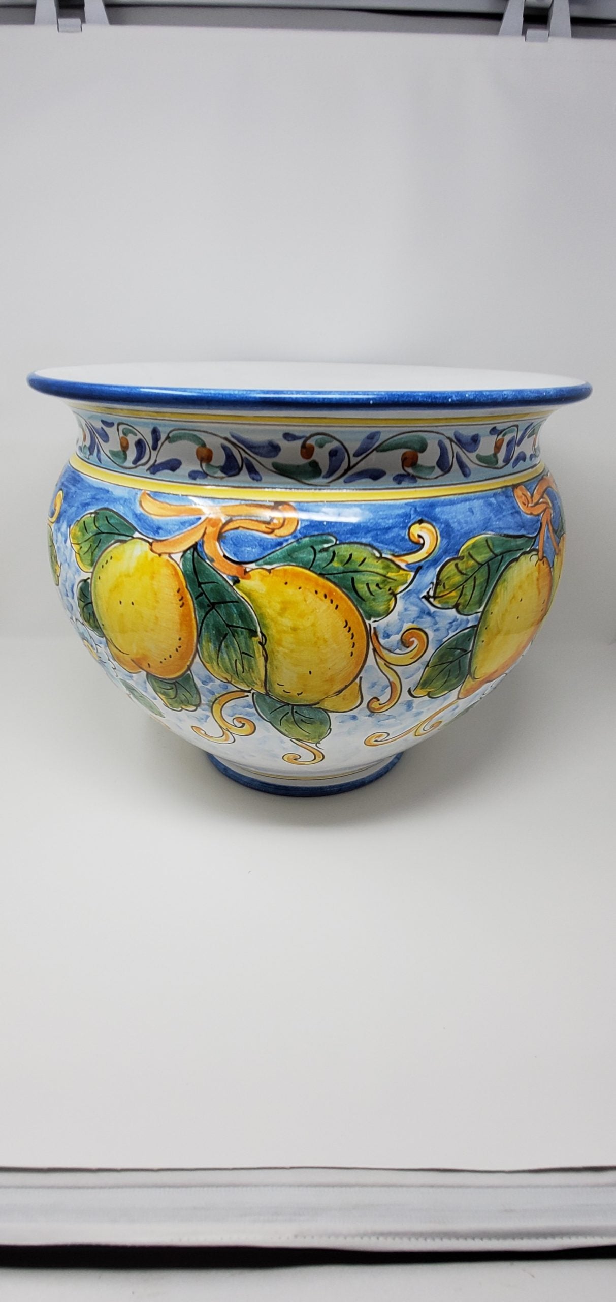 38 Cm Dia Lemon Flowerpot – treasuresofsicily.com